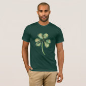 Grünes Gold Glitz Shamrock T-Shirt (Vorne ganz)