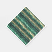 Grünes Gold Glitzer Glamour St. Patricks-Tag Serviette (Ecke)