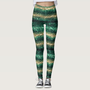 Grünes Gold Glitzer St. Patrick's Day Glitter Leggings