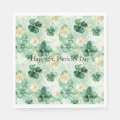 Grünes Gold Glitzerndes Glitter St. Patricks Tag Serviette (Vorderseite)