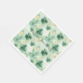 Grünes Gold Glitzerndes Glitter St. Patricks Tag Serviette (Ecke)
