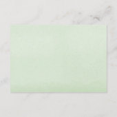 Grünes Gold Grün Watercolors verlässt den Empfang Begleitkarte (Rückseite)