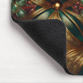 Grünes Gold Rubin Smaragd Muster Mousepad (Ecke)