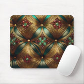 Grünes Gold Rubin Smaragd Muster Mousepad (Mit Mouse)