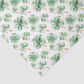 Grünes Gold Shamrock St. Patrick's Day Seidenpapier (Ausschnitt)