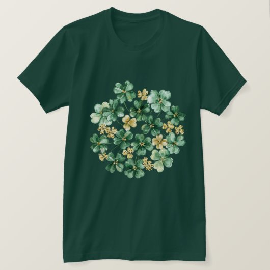 Grünes Gold Shamrock T-Shirt (Design vorne)