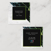 Grünes Gold u. weiße quadratische Visitenkarte (Vorne/Hinten)