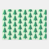 Grünes Gold Weihnachtsbaum-Muster Geschenkpapier Set (Vorderseite 2)