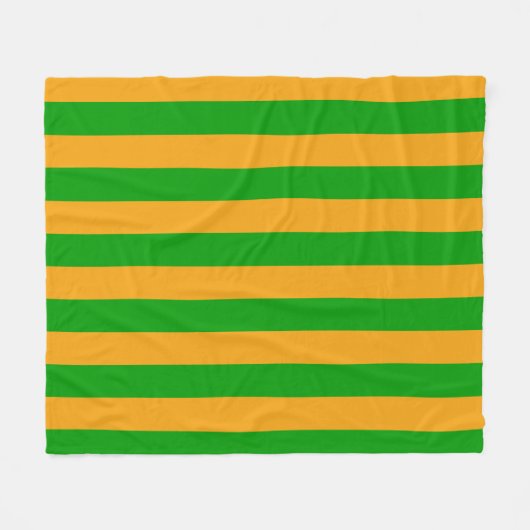 Grünes goldenes Streifenmuster für Weihnachten Fleecedecke (Vorderseite (Horizontal))