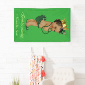 Grünes Goldethnische kleine Prinzessin Babyparty Banner (Insitu)