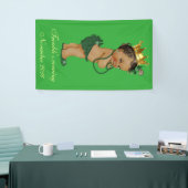 Grünes Goldethnische kleine Prinzessin Babyparty Banner (Messeveranstaltung)