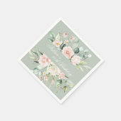 Grünes goldfarbenes botanisches Party Serviette (Ecke)