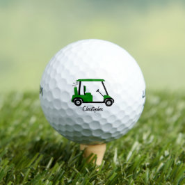 Grünes Golf Buggy Design Golfball
