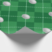 Grünes Golf-Geschenkverpackungspapier Geschenkpapier (Ecke)