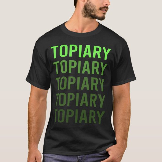 Grünes Gradient Topiary T-Shirt (Vorderseite)