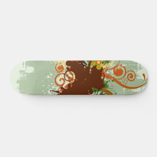 Grünes Grafikdesign Skateboard (Horizontal)