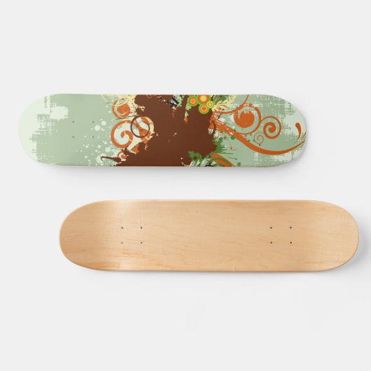 Grünes Grafikdesign Skateboard (Horizontal)