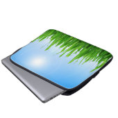 Grünes Gras Blaue Himmel Landschaft-10826 Laptopschutzhülle (Vorne Knopf)
