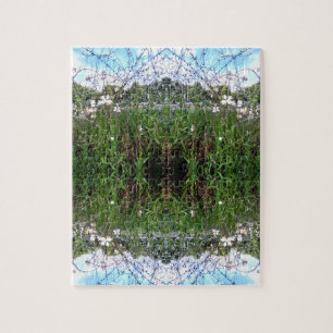 Grünes Gras Blauer Himmel Puzzle