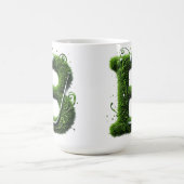 Grünes Gras Buchstabe B Mit Golfball, Schläger Kaffeetasse (Mittel)
