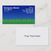 Grünes Gras gegen blauen klaren Himmel Visitenkarte (Vorne/Hinten)