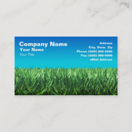 Grünes Gras gegen klaren blauen Himmel Visitenkarte
