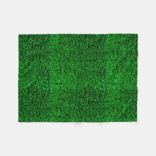 Grünes Gras-Hintergrund Fleecedecke (Vorderseite (Horizontal))