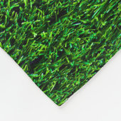 Grünes Gras-Hintergrund Fleecedecke (Ecke)