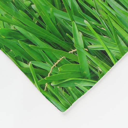 Grünes Gras-Hintergrund-Schablone Fleecedecke (Ecke)