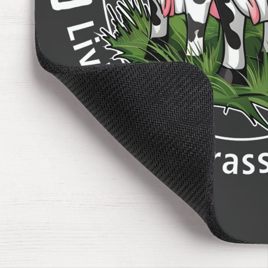 Grünes Gras, hübsche Mädchen Mousepad (Ecke)