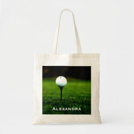 Grünes Gras-Rasen und Golf-Ball/T-Shirt, Tragetasche