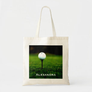 Grünes Gras-Rasen und Golf-Ball/T-Shirt, Tragetasche