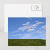 Grünes Gras und blauer Himmel Postkarte (Vorne/Hinten)