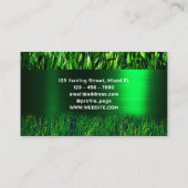 Grünes Gras und Imitate Metallische Textur Visitenkarte (Rückseite)