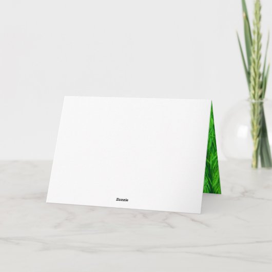 Grünes Grasfutter Foto Dankeskarte (Rückseite)