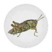 Grünes Grasshopper-Tischset Schneidebrett (Vorderseite)