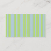 grünes graues Gelb striped Visitenkarte (Rückseite)