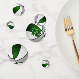 grünes graues Mannschaftsfarben Basketball-Party Konfetti