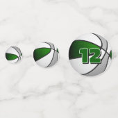 grünes graues Mannschaftsfarben Basketball-Party Konfetti (Vorderseiten)