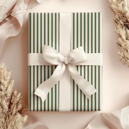 Grünes/graues Streifenpapier Geschenkpapier