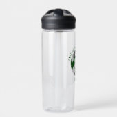 grünes graues Volleyballteam färbt den Namen der K Trinkflasche (Vorderseite)