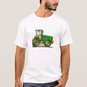Grünes großes Traktor-Kleid T-Shirt