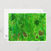 Grünes Grünes Gras auf der Ansichtskarte Postkarte (Vorne/Hinten)