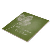 Grünes Grunge-Blätter Fliese (Seite)