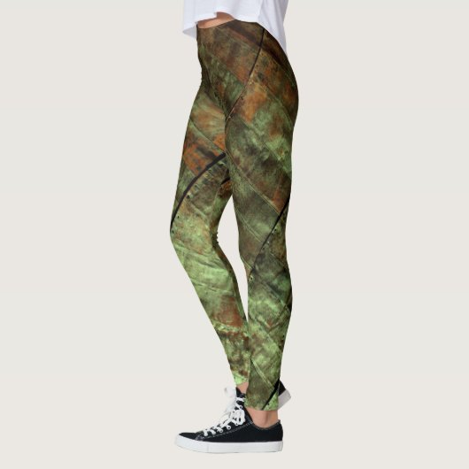 Grünes Grunge Metal Leggings (Links)