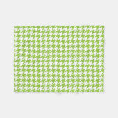 Grünes Hahnentrittmuster Fleecedecke (Vorderseite (Horizontal))