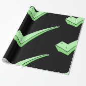 Grünes Häkchen-Symbol Geschenkpapier (Ungerollt)