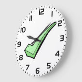 Grünes Häkchen-Symbol Große Wanduhr (Winkel)