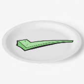 Grünes Häkchen-Symbol Pappteller (Schrägansicht)