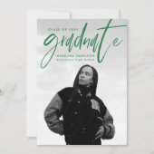 Grünes handgeschriebenes Pinselskript 4 Foto Absch Ankündigung (Vorderseite)